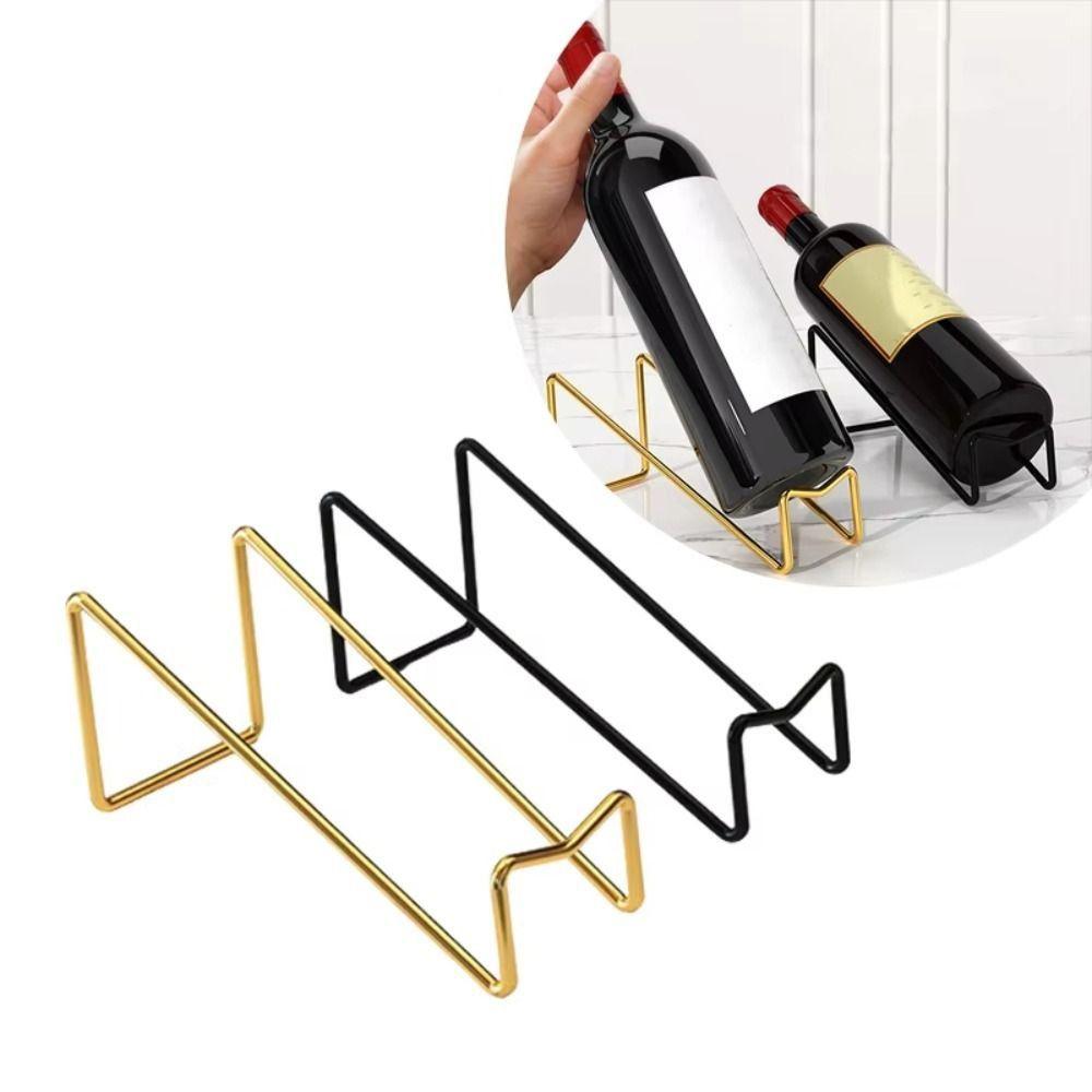 Fashion Simple Wine Rack Curved Metal Beer Holder Red Wine Display Stand Household Bar Counter Decoration