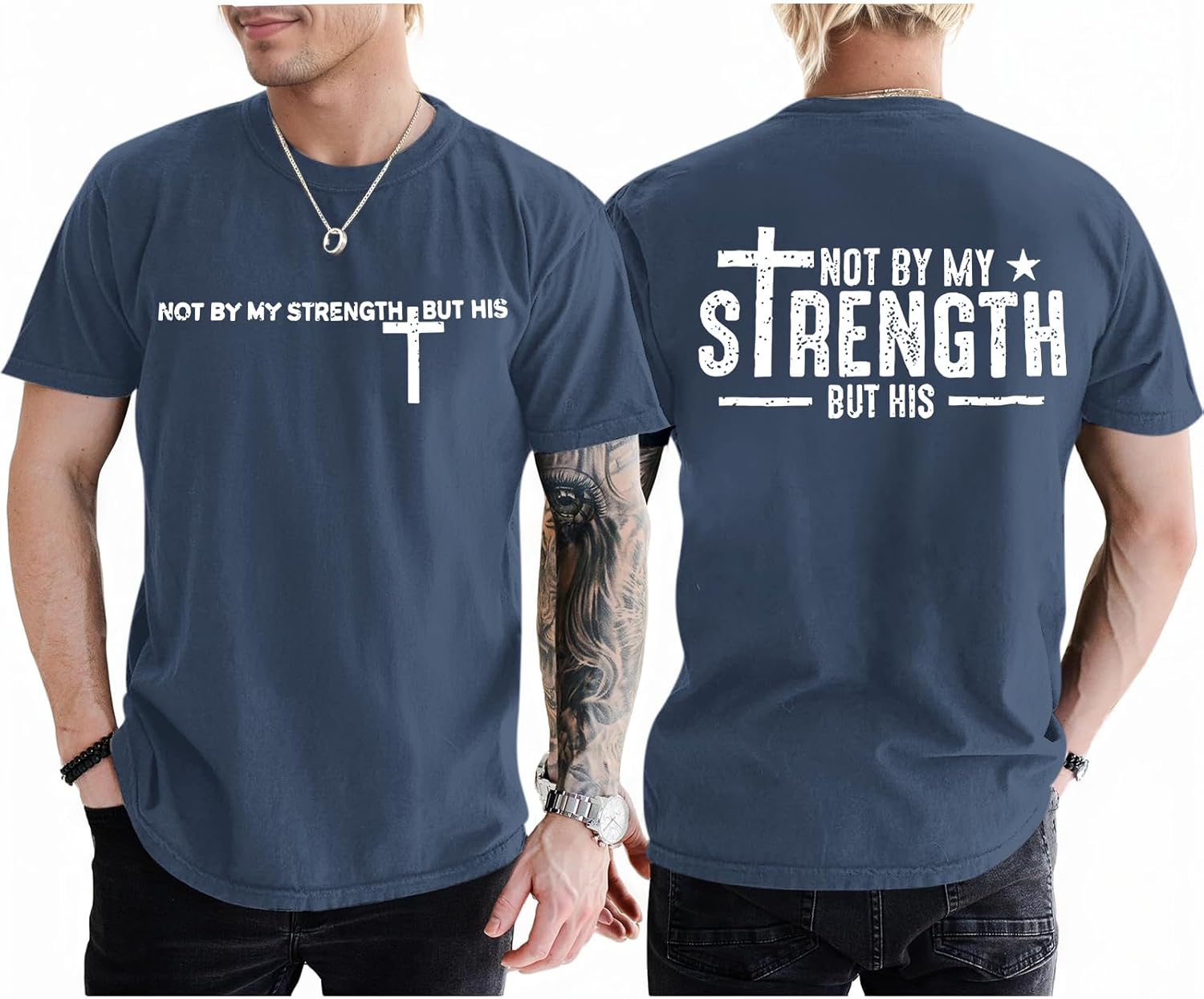 

Tuislay Christian Shirts for Men Jesus Cross Shirt Faith Graphic Tees Bible Verse Printed T Shirts Religious Saying Gym Tops 5XL різнокольоровий
