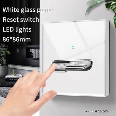 Weißes gehärtetes Glas Wandschalterpanel LED Europäische 16A Steckdose Retro Kipplichtschalter EU UK Standard 2 USB-Buchsen 1-fach bis 4-fach