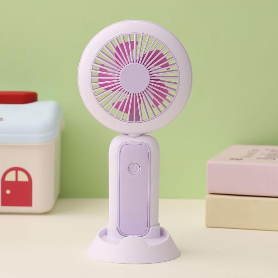Foldable Handheld Fan with Night Light USB Rechargeable Mini Fan for Desk Dorm Portable Quiet Fan for Students Office