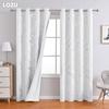 1PC LOZUJOJU 80% Blackout Fashionable and Minimalist Curtains with Silver and Marble Texture for Living Room Bedroom Balcony Window Home Decor
