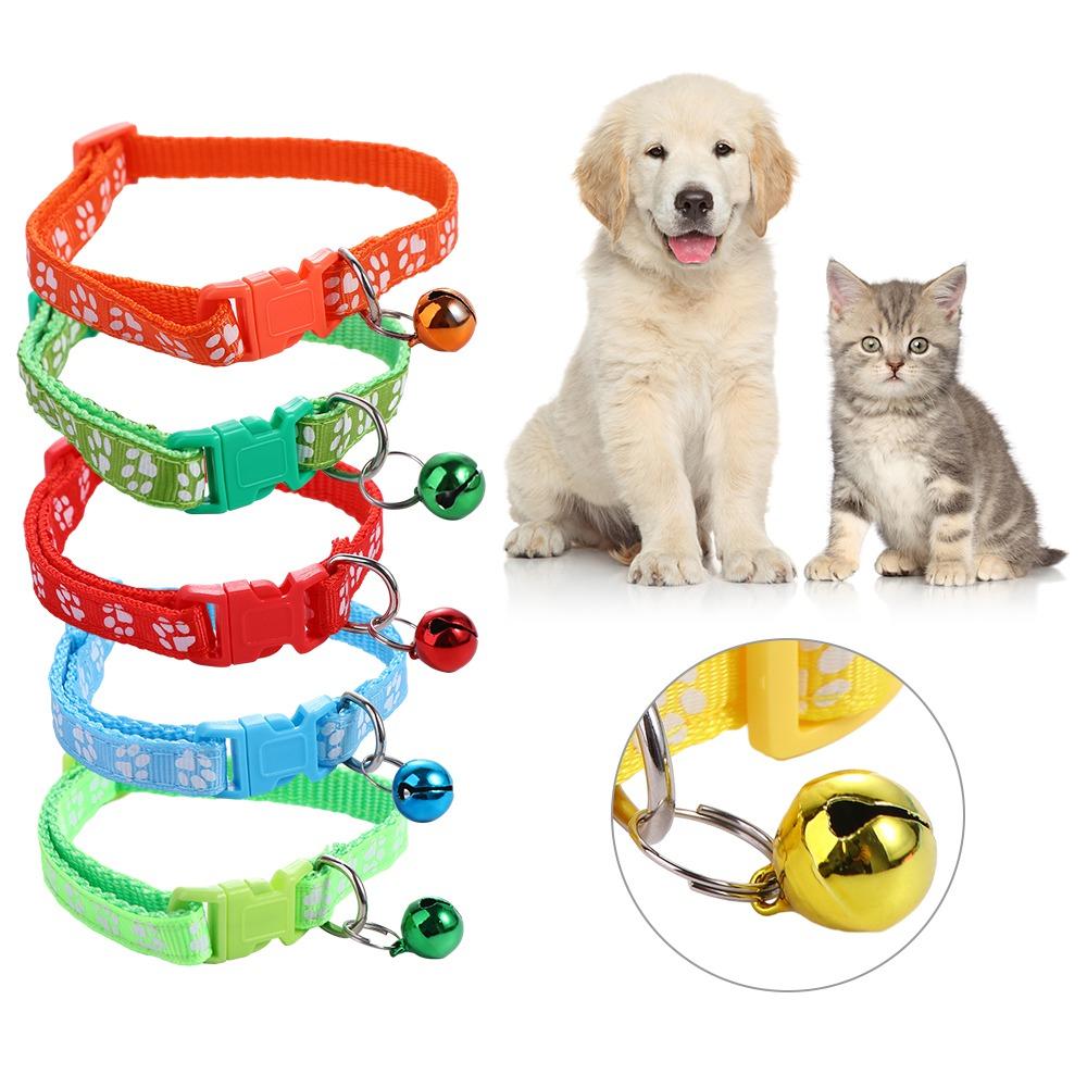 Small Easy Wear With Bell Cat Paw Print Grooming Accessories Pet Collar Pet Supplies Cat Necklace
