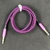 1m Braided 3.5mm AUX Male to Male Stereo Audio Adapter Cable for PC DVD Speaker