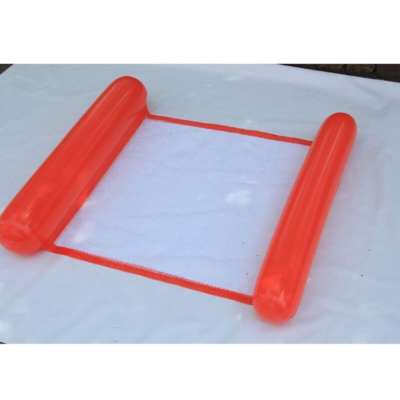 Inflatable Floating Pool Raft Lounger - Foldable Swimming Ring Bed