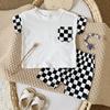 INS 2026 Korean Summer Boys' Plaid Short Sleeve Set - Loose, Casual Fit