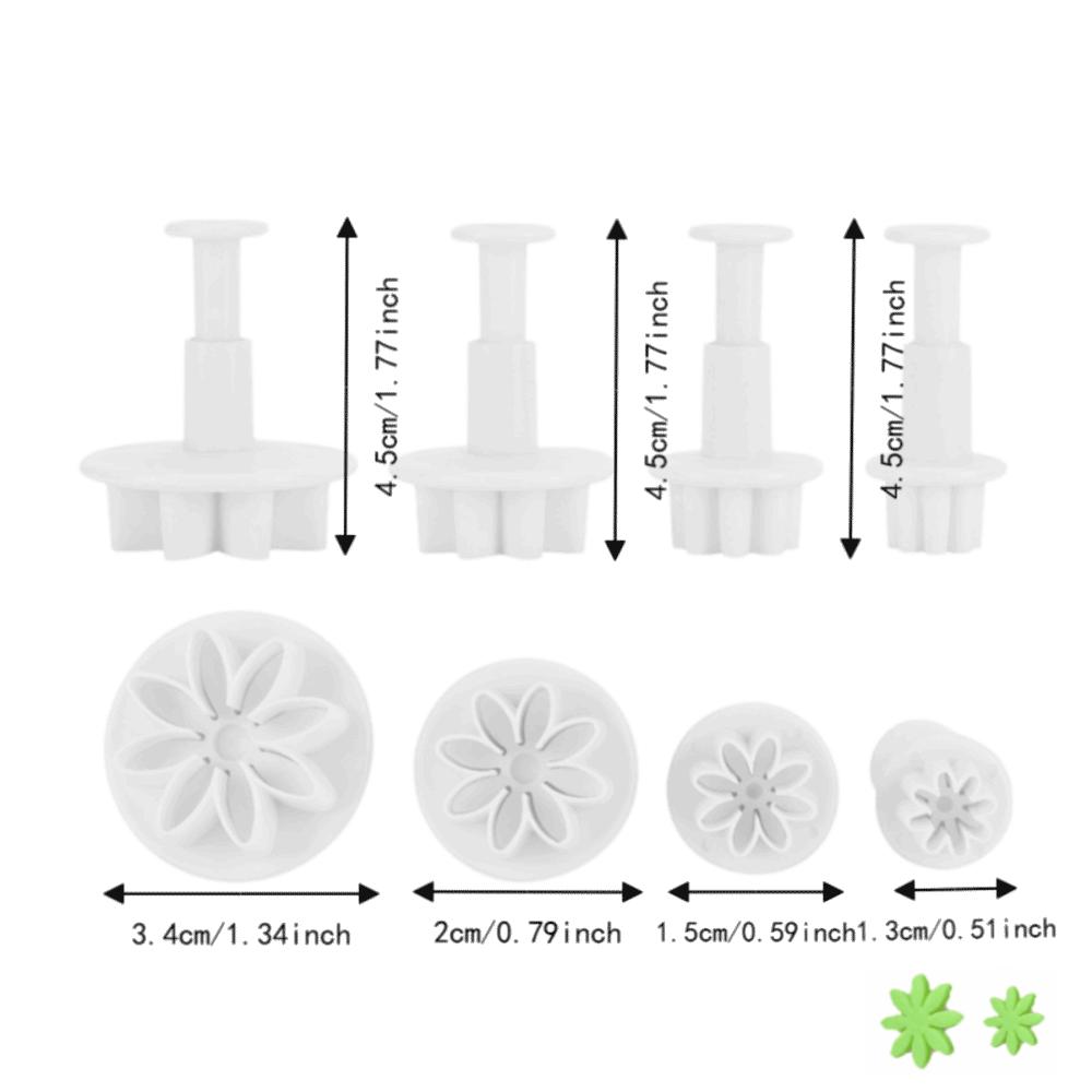 8pcs 8 Petals Shape Fondant Cutter Mold PP Biscuit Cutter Mold Cake Decorating Mold  Summer Baking