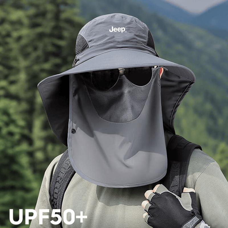 JEEP Men s Outdoor UV Protection Wide Brim Sun Hat One Size Adjustable