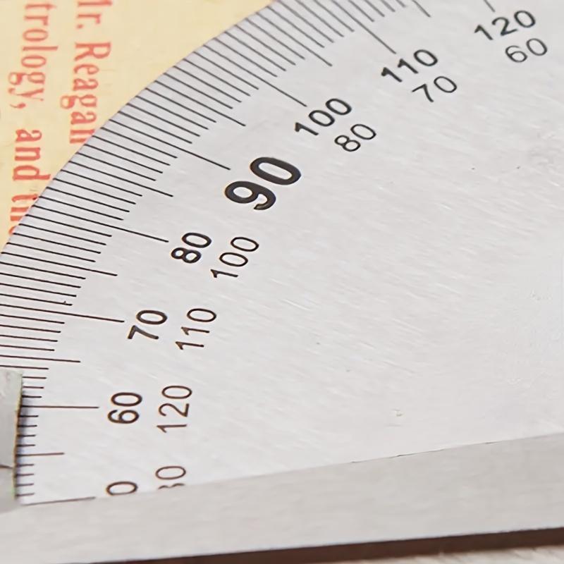 Precision Stainless Steel Angle Protractor - 0-180 Degree Adjustable Ruler, 3.94 Inch Woodworking Measurement Tool with Protective Soolies