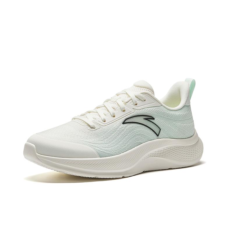 New Anta Cushioning Height Increasing Lightweight Breathable Low Top C37 Technology Casual Running Shoes Men's White Green 912535503-1