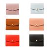 Solid Color Thin Envelope Card Bag Wallet Snap Button Coin Purse Retro Mini Wallet  Women
