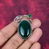 Green Onyx & Green Chalcedony Gemstone 925 Sterling Silver Boho Jewelry Handmade Designer Pendant For Women
