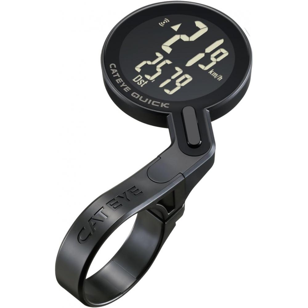 

Велокомпьютер Cateye Quick с креплением Outfront, реверсивный ЖК-дисплей, CC-RS100W, черный