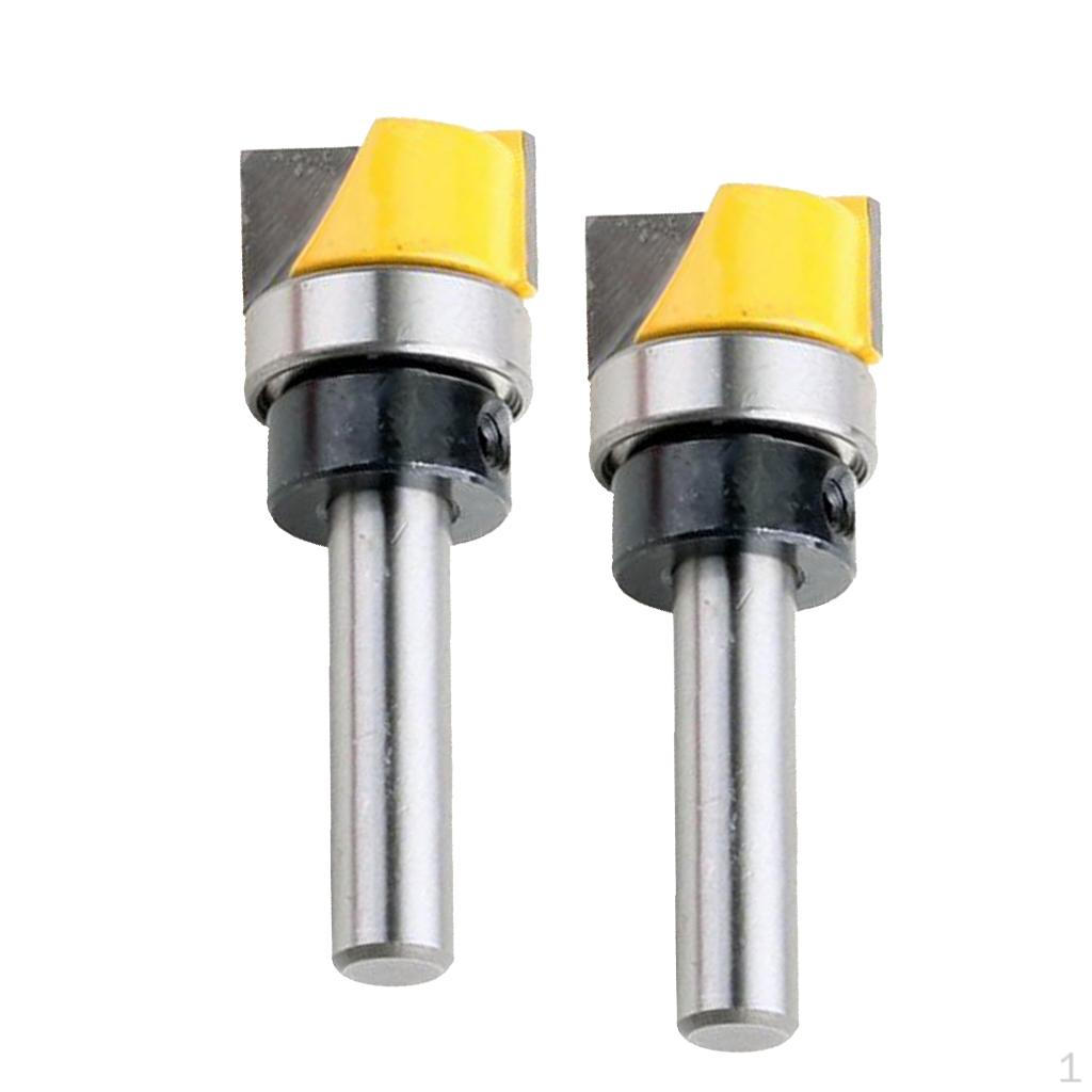 

2Pcs 8mm Flush Hinge Mortise Template Mill Bit Woodworking Milling Cutter
