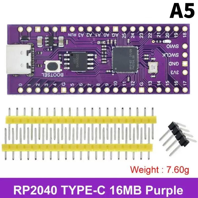 1Pc Rp2040 Core Board Type-C Usb-C For Raspberry Core Board 4Mb /8Mb/16Mb Rp2 Raspberry Pi Microcontroller Pico Micropython