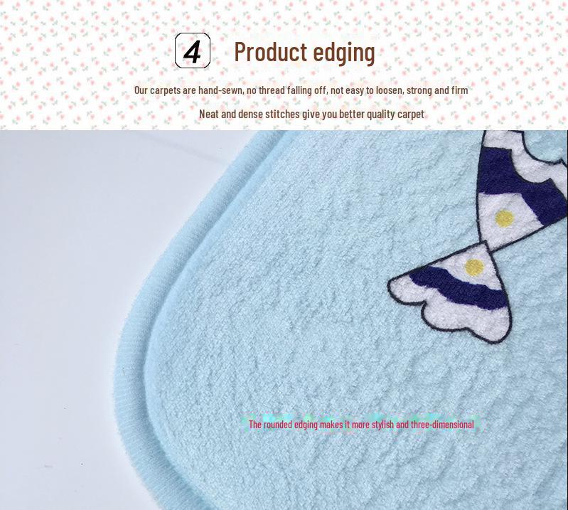 3-Piece Flannel Printed Bathroom Mat Set: Absorbent & Non-Slip