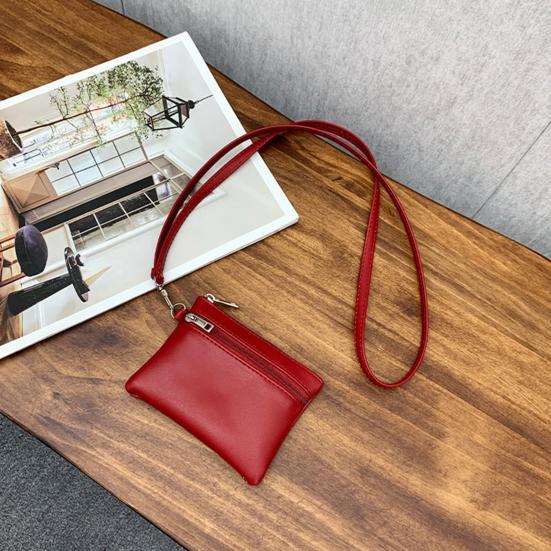 Necklace Coin Wallet Neck Hanging Coin Purse with Removable Lanyard Zipper Closure Card Holder for Men And Women Daily Use Travel