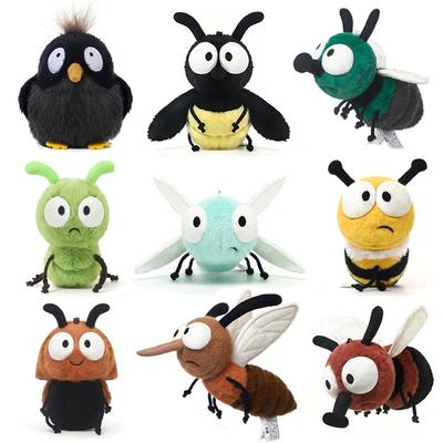 Cute Plush Insect&Bird Toys Creative Mosquito/Bee/FlyBug Plushies Stuffed Animal Dolls Set Gifts For Kids Kawaii Soft Plush Toys