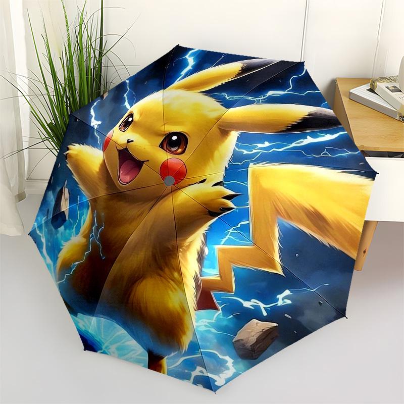

1pc Pikachu Lightning Adventure Umbrella with Plastic Handle,Suitable for All Seasons Home Travel Outdoor UmbrellaFP033