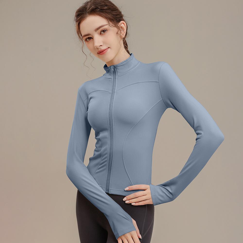 Sunscreen clothes, sports tops, women's jackets, spring long-sleeved thin fitness clothes, running quick-drying training, slim-fitting yoga clothes