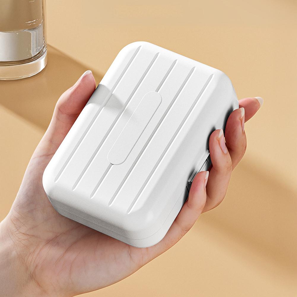 Kleine Pillenbox mit Fächern Tragbare Pillendose Auslaufsicher Medikamenten-Pillenspender Reise Ältere Tägliches Pillenmanagement