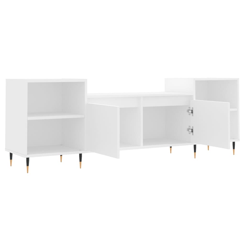 Vidaxl TV Cabinet, White, 80X36X50 Cm, Wood-Based Material