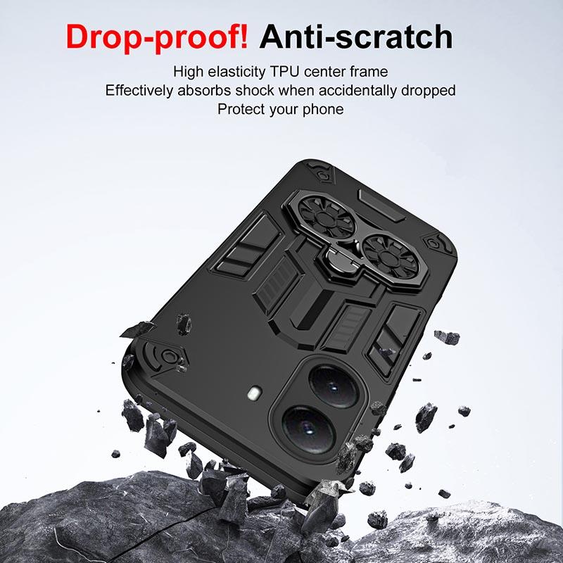 Shockproof Armor Case For Xiaomi Redmi 14C A5 A4 A3 Pro Note 14 Pro Plus Poco X7 Pro C75 C71 4G 5G Dual Finger Ring Holder Cover
