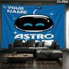 ASTRO BOT Custom Name Wall Tapestry Aesthetic Wall Hanging Printed Fabric Blanket Decorative Tapestries for Bedroom Living Room Home Decor
