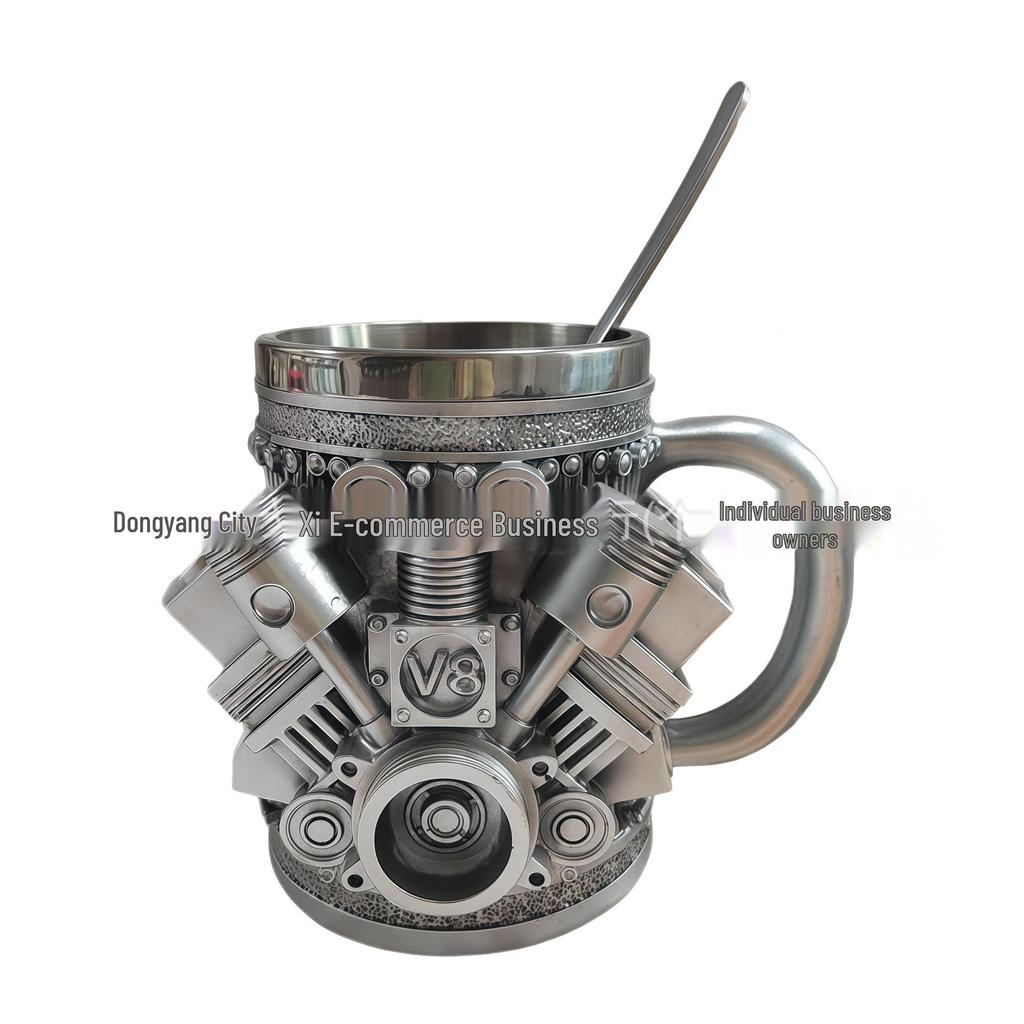 Creative Resin Stainless Steel Cup: Unique Wine, Coffee, and Gift Ornament Design