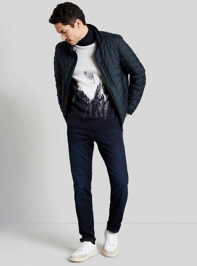 Winter Jacket Bugatti Blouson with Modern Stand-up Collar (470300-41032) Marine