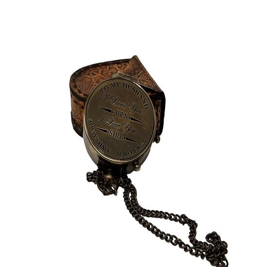 Message On a Compass  Husband Fully Functional