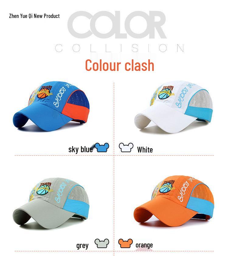 Zhen Yue Qi Sport Schnelltrocknende Netzmütze für Herren, Damen und Kinder - Bestickte Baseball-/Basketballkappe für Frühlings-/Sommer-Outdoor-Aktivitäten.