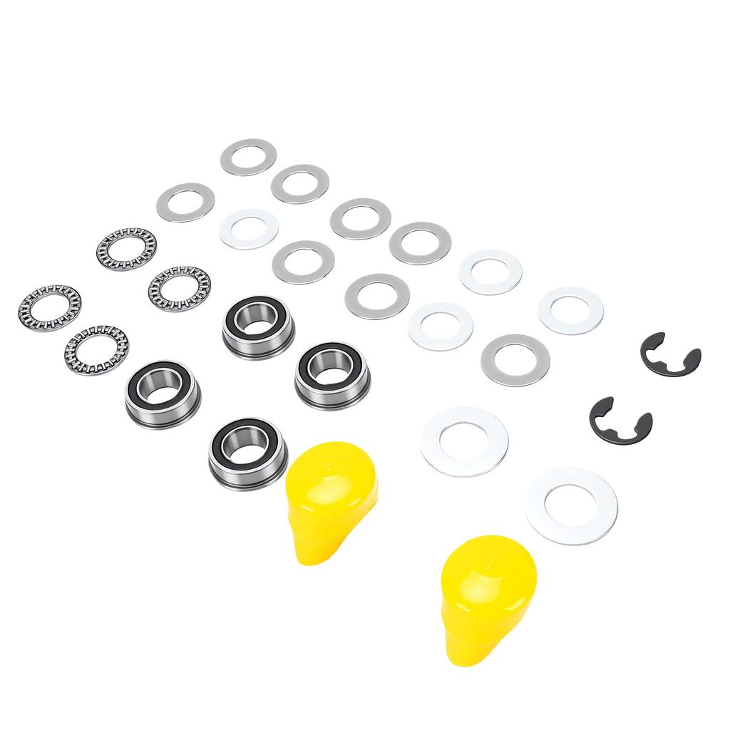 Front Wheel Bearing Kit Fit For M123811 AM127304 M143338 9040H Mower Parts Front Wheel Axle Bushing Set Yellow Caps