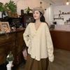 Women's 2023 Autumn V-neck Knit Cardigan - Stylish Lazy Style Sweater Coat Base Layer