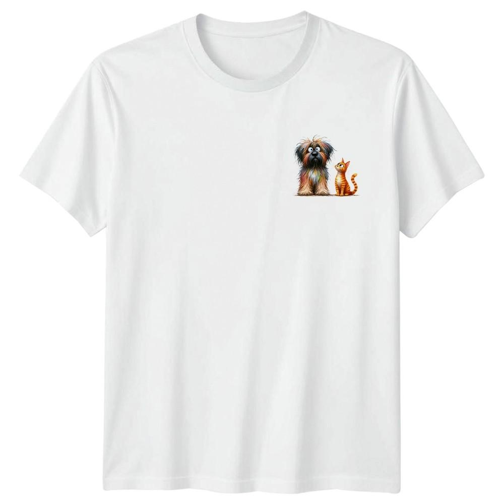 Shaggy Dog Orange Cat Pet Animals Unisexs TShirt Unisexs Tee Graphic Unisex S