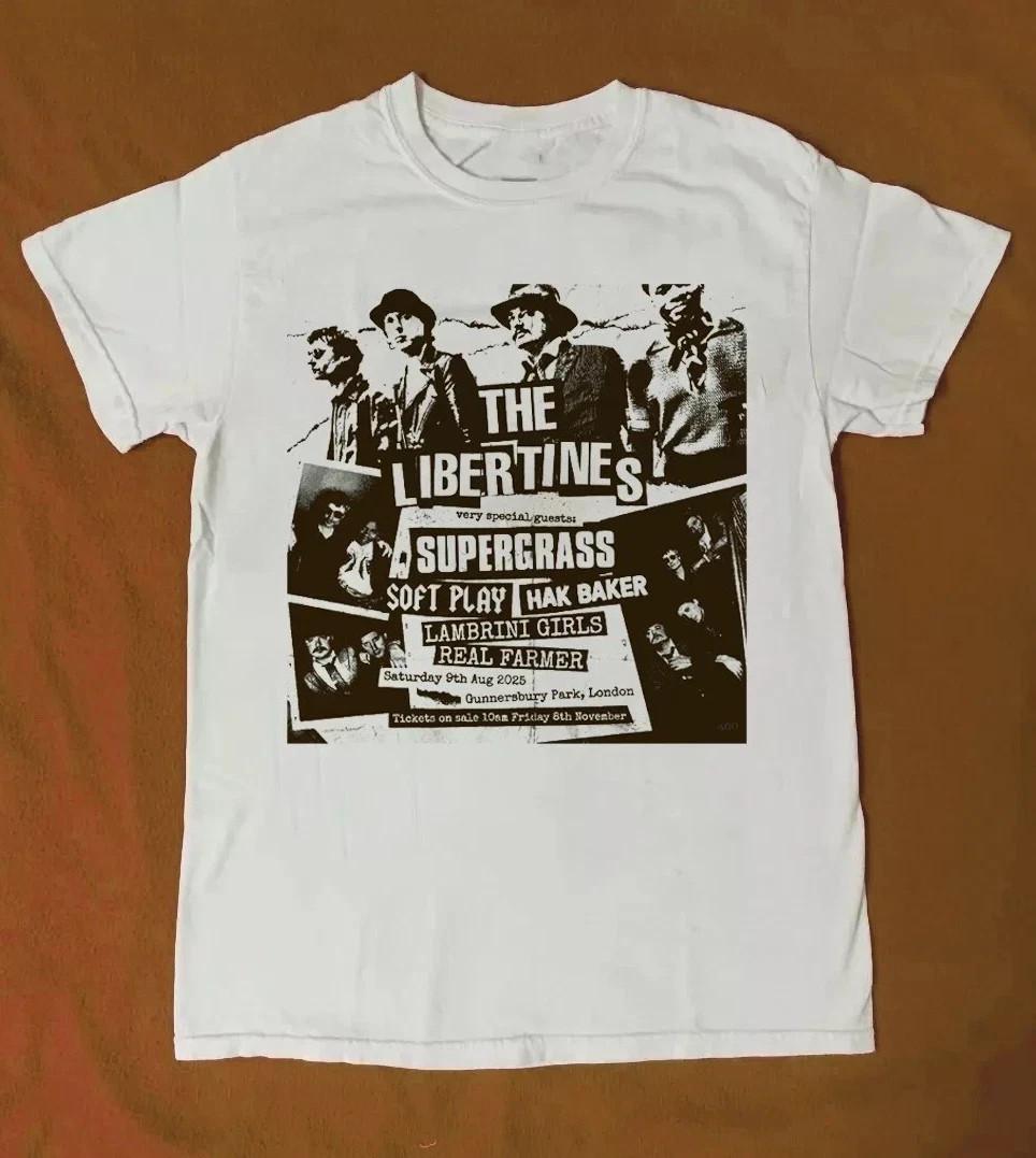 

НОВЫЙ Тур группы The Libertines 2025 Подарок для фаната от S до 4XL Белая футболка M