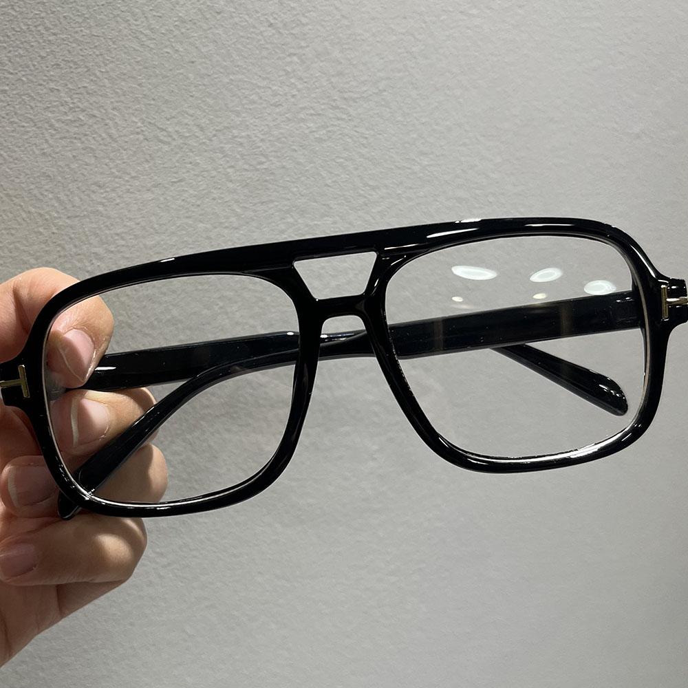 Vintage Classic Brand Designer Double Bridge Square Sunglasses Women For Men Male Luxury Sun Glasses Punk Big Frame Shades UV400