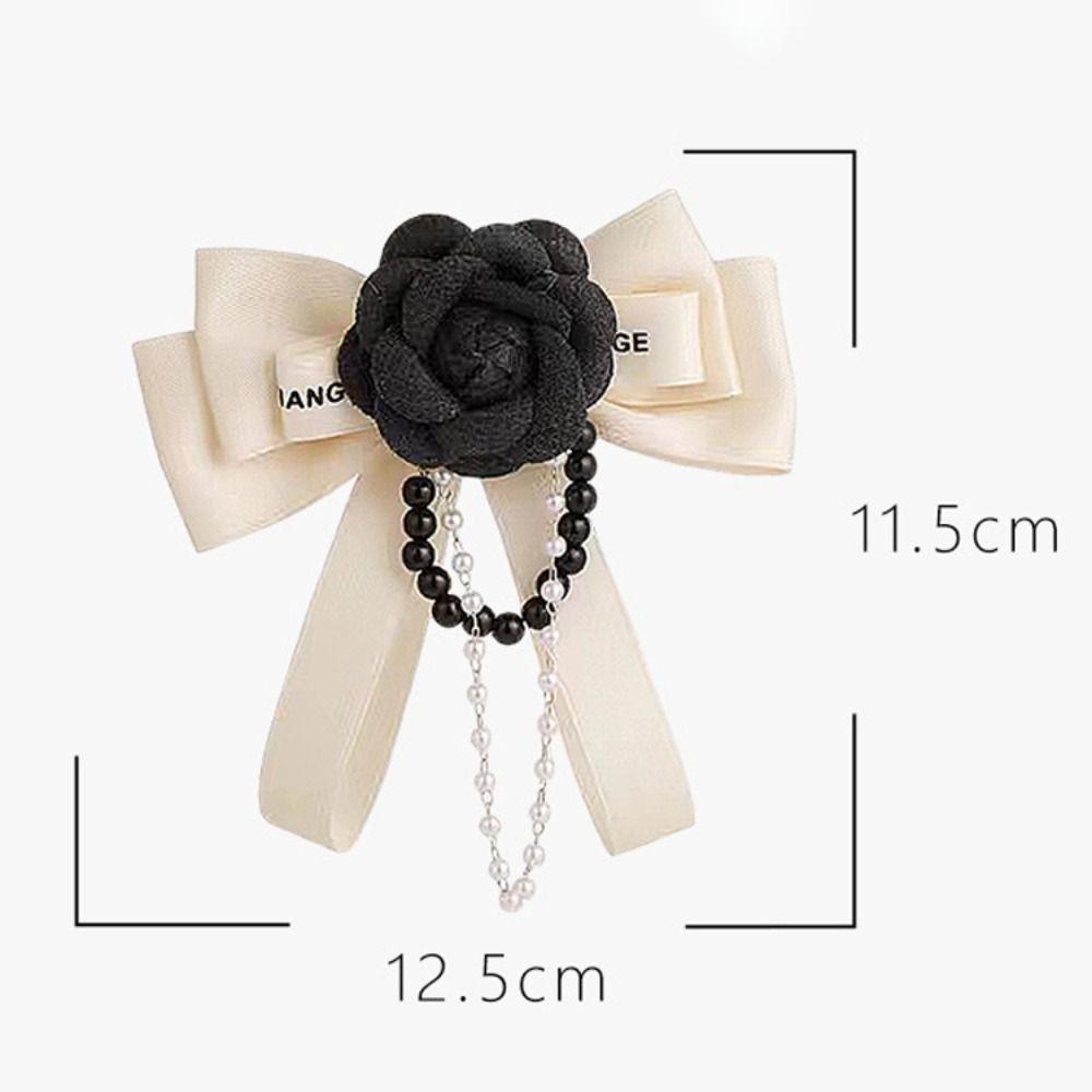 Scarf Decorative Camellia Brooch Bowknot Sweater Pin Luxury Flower Brooch  Clothes Accessories