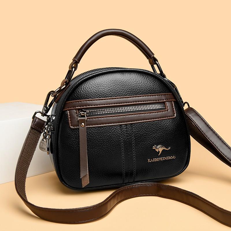 Multi-layered Women's Bag, Middle-aged Mother Bag, Cross-body Bag, Single-shoulder Handbag