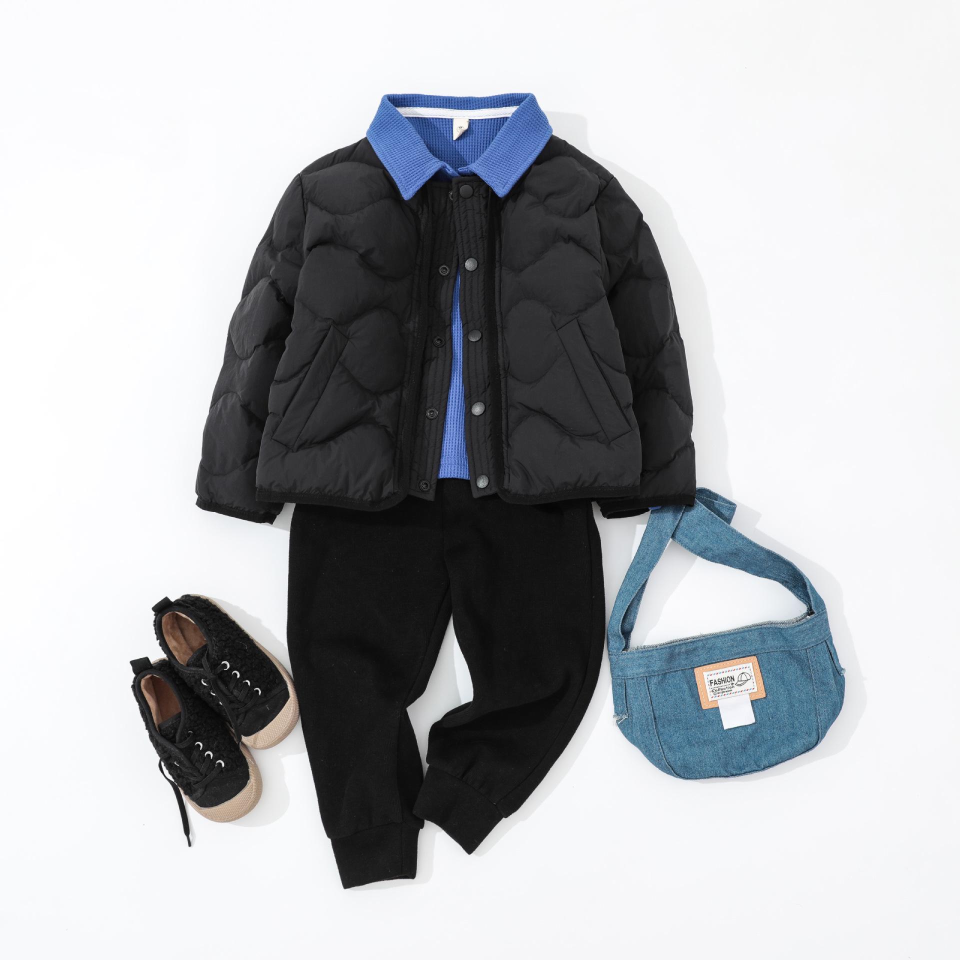 

Детская зимняя куртка пуховик без воротника, короткая, свободного кроя, 2025 140 cm