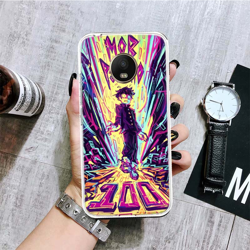 Mob Psycho 100 Anime Phone Case For Motorola Moto G9 G8 G7 G6 G5 E6 E5 E4 Plus Play Power One Action Macro Coque Cover Capa