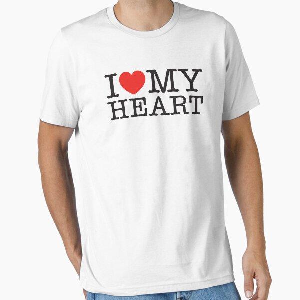 

Men Casual Shirts Short Sleeves I Love My Heart White Tees T-shirts XXXL білий