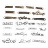 20pcs Word Connector Charms For Jewelry Making Antique Bronze Silver Color Pendants DIY Crafts Making Findings Tibetan Jewelry