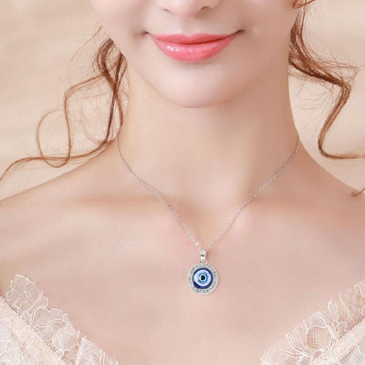 Necklace for Women Blue Turkish Golden/Silver Chain for Evil Eye Ne