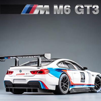 1:24 BMW M6 GT3 Super Sports Závodní Slitina Kovový Model Auta Zvuk Světlo Volba Cool Chic Auto Sběratelství Hobby Dárek S Přítelem