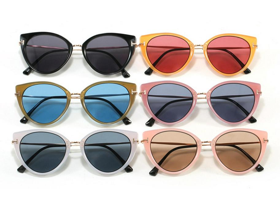 Gafas de Sol para Mujer 2025 con Forma de T Estilo Retro Ojo de Gato Protección UV