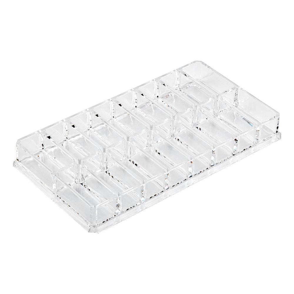 Transparent Acrylic Organizer 16 Grid Design Acrylic Makeup Organizer Individual Compartments Compact Cosmetic Storage Box