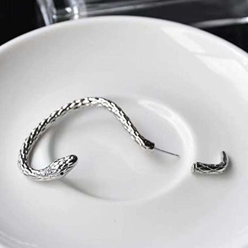 Orecchini a clip geometrici a forma di morso di serpente europei e americani Gioielli da donna Orecchini animali Punk Cartilagine Orecchini in lega