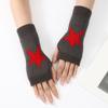 Fingerless Star Knitted Gloves With Thumb Hole For Women, Wrist Warmers For Winter Typing, Soft & Stylish Mittens