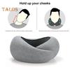 Travel Neck Pillow Aircraft Memory Foam Neck Support Cushion Adjustable Ergonomic Design Washable Neck Support Pillow