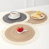 Nordic Table Placemats Round Heat-Resistant Coasters with Fringe Bowl Pads Teapot Trivet for Dining